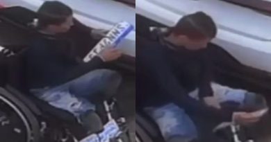 Cadeirante é preso após ser flagrado furtando placas de carros; veja vídeo