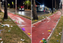 Farol da Barra fica tomado por lixo após ato político em Salvador