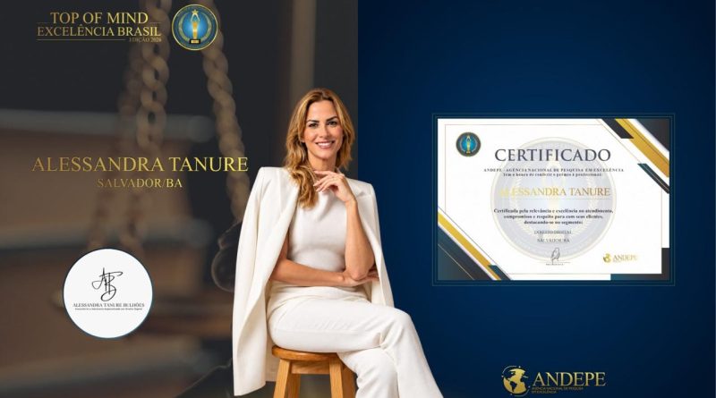 Alessandra Tanure recebe prêmio Top of Mind Excelência Brasil 2026